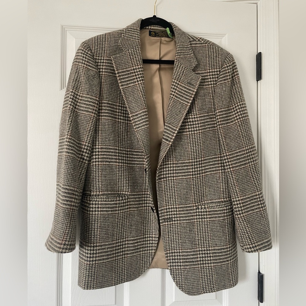 Brooks Brothers 100% Pure Scottish Shetland Wool Tweed Sport Jacket Size: 42R